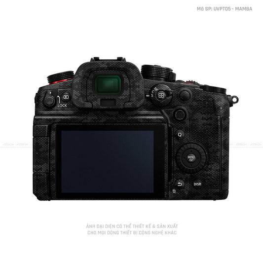 Dán Skin Máy Ảnh Lumix Vân Nổi Mamba Đen | UVPT05