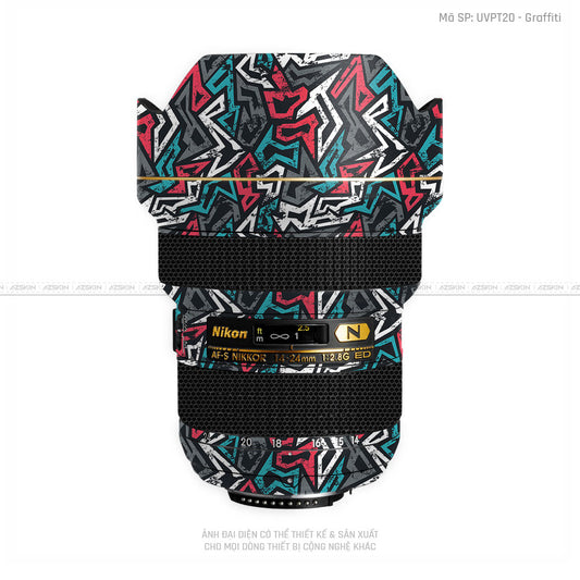 Dán Skin Ống Kính Nikon Vân Nổi Graffiti 04 | UVPT20