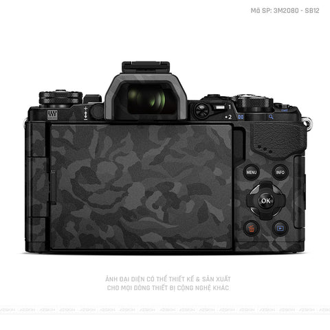 Dán Skin Máy Ảnh Olympus Vân Nổi Camo Black | 3M2080 - SB12