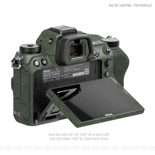 Dán Skin Máy Ảnh Nikon Vân Nổi Pattern AZ Xanh | UVPT06