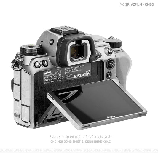 Dán Skin Máy Ảnh Nikon Vân Camo Trắng | AZFILM - CM03