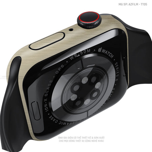 Dán Skin Apple Watch Vân Xước Titan Vàng Sampanh | AZFILM - TT05