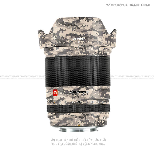 Dán Skin Ống Kính Viltrox Vân Camo Digital Vàng Cát | UVPT11