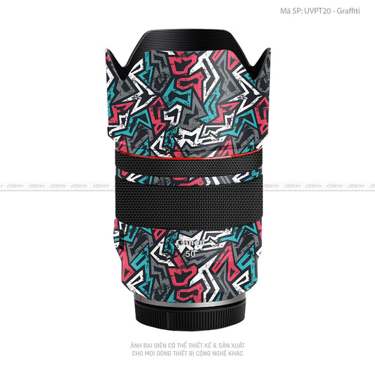 Dán Skin Ống Kính Canon Vân Nổi Graffiti 04 | UVPT20