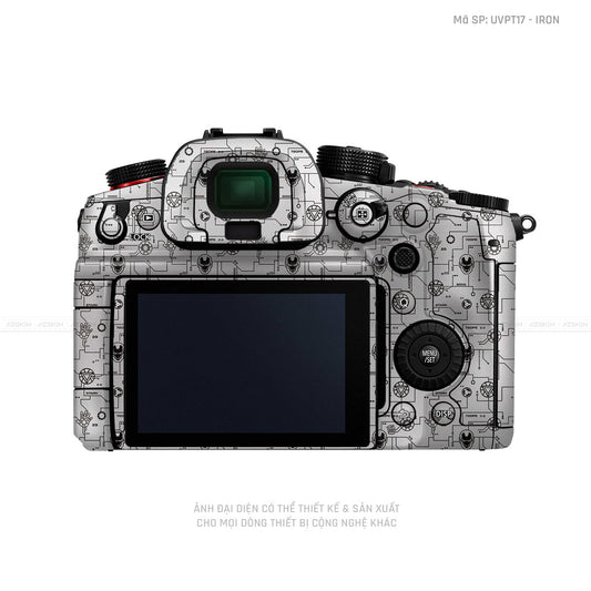 Dán Skin Máy Ảnh Lumix Vân Nổi Pattern Ironman Trắng | UVPT17