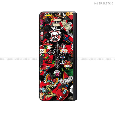 Dán Skin Galaxy Z Fold3 Hình Sticker | D_STK10