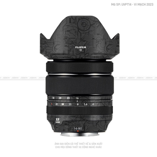 Dán Skin Ống Kính Fujifilm Vân Nổi Vi Mạch 2023 Đen | UVPT14