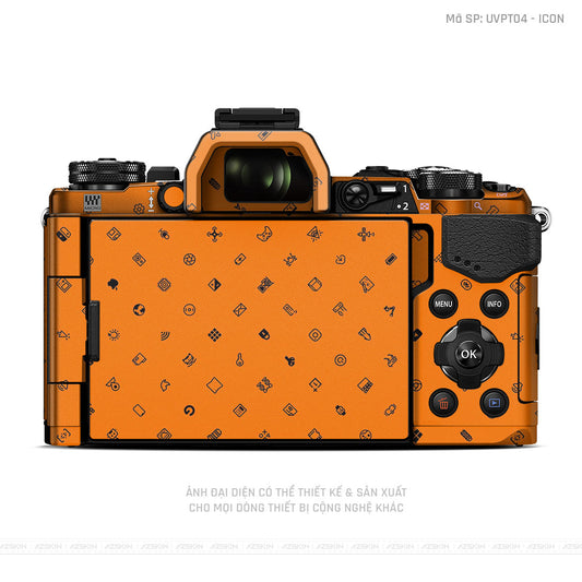 Dán Skin Máy Ảnh Olympus Vân Nổi Pattern Icon Cam | UVPT04