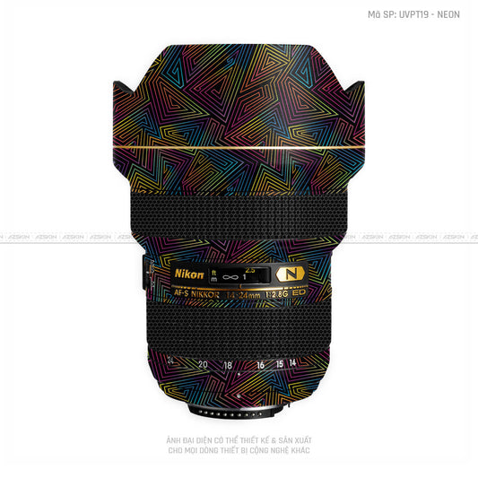 Dán Skin Ống Kính Nikon Vân Nổi Neon 03 | UVPT19