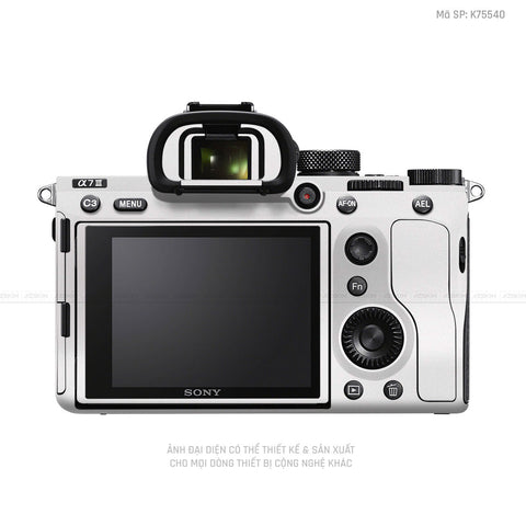 Dán Skin Máy Ảnh Sony Trắng Metallic | K75540