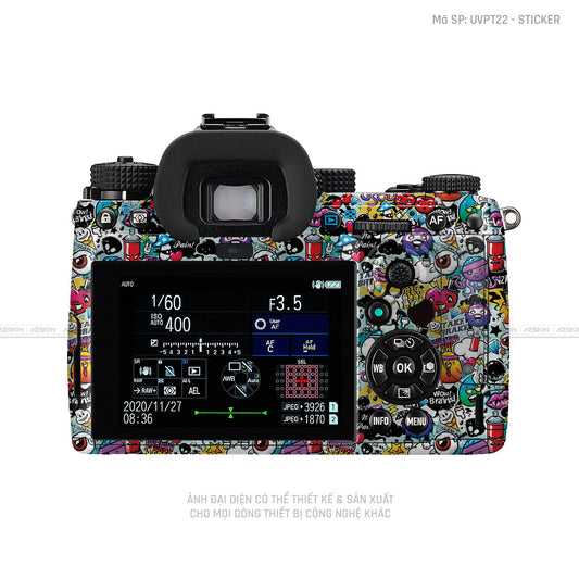 Dán Skin Máy Ảnh Pentax Vân Nổi Sticker 06 | UVPT22