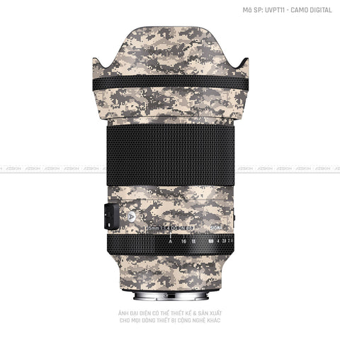 Dán Skin Ống Kính Sigma Vân Nổi Camo Digital Vàng Cát | UVPT11