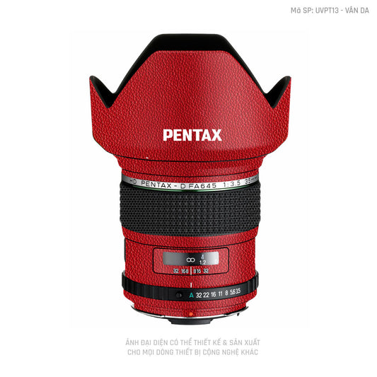 Dán Skin Ống Kính Pentax Vân Da Đỏ | UVPT13