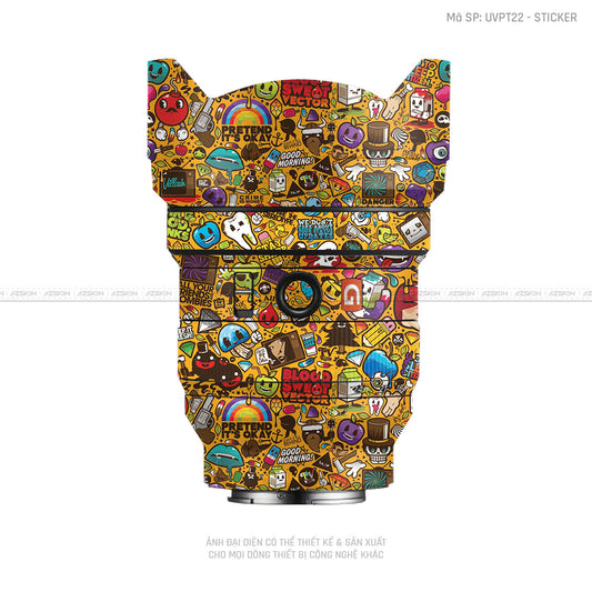 Dán Skin Ống Kính Sony Vân Nổi Sticker 05 | UVPT22