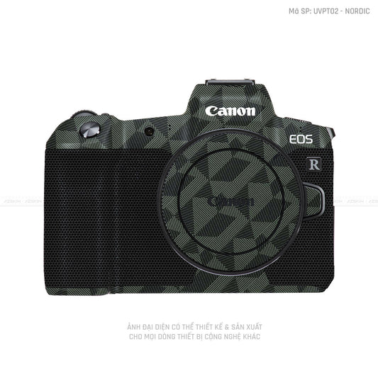 Dán Skin Máy Ảnh Canon Vân Nổi Nordic Xanh | UVPT02