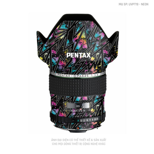 Dán Skin Ống Kính Pentax Vân Nổi Neon 01 | UVPT19