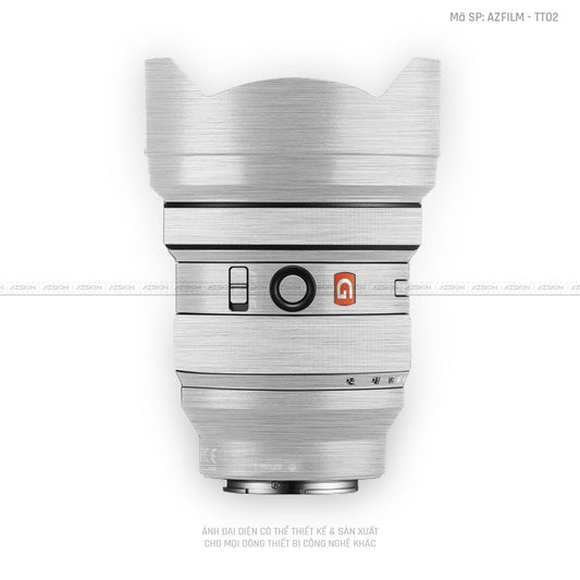 Skin Ống Kính Sony Vân Xước Titan Bạc | AZFILM - TT02