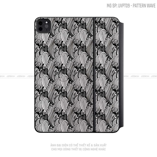 Dán Skin Magic Keyboard Vân Pattern Wave Trắng | UVPT09