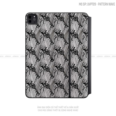 Dán Skin Magic Keyboard Vân Pattern Wave Trắng | UVPT09