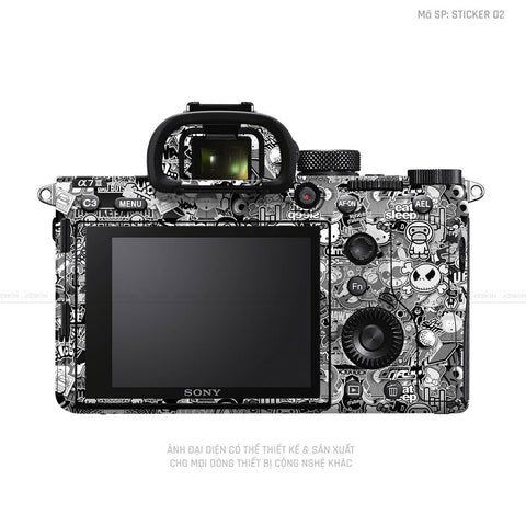 Dán Skin Máy Ảnh Sony Vân Nổi Sticker 02 | UVPT22