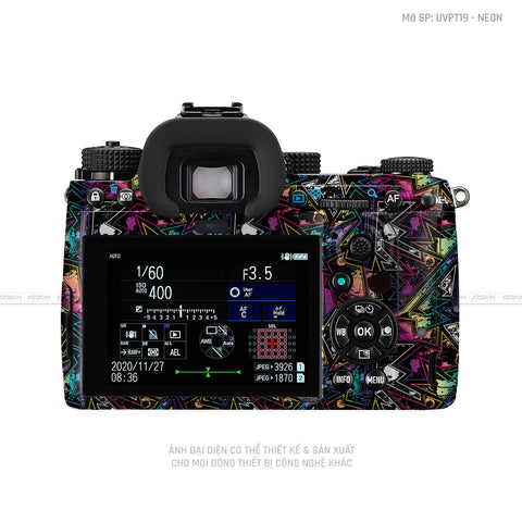 Dán Skin Máy Ảnh Pentax Vân Nổi Neon 04 | UVPT19