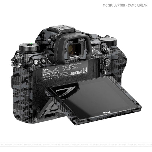 Dán Skin Máy Ảnh Nikon Vân Nổi Camo Urban Xám | UVPT08