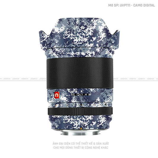 Dán Skin Ống Kính Viltrox Vân Camo Digital Xanh | UVPT11