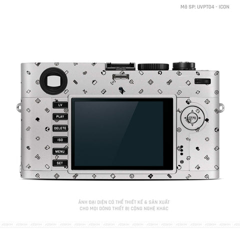 Dán Skin Máy Ảnh Leica Vân Nổi ICon Trắng | UVPT04