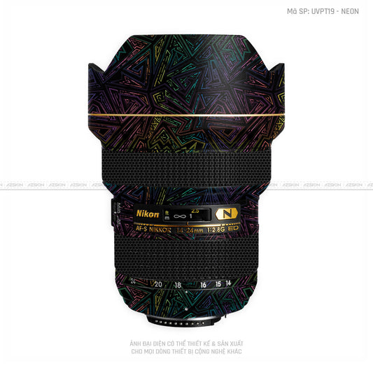 Dán Skin Ống Kính Nikon Vân Nổi Neon 02 | UVPT19