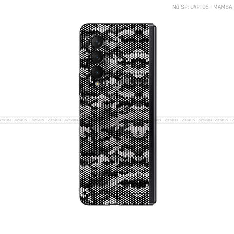 Dán Skin Galaxy Z Fold3 Vân Mamba Trắng | UVPT05