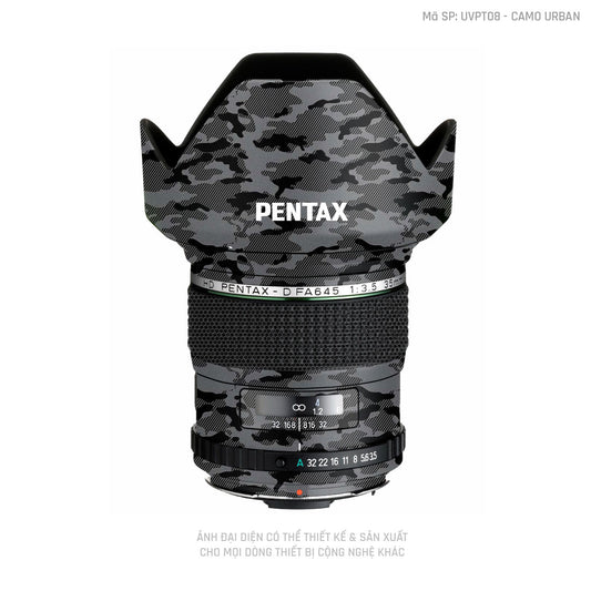 Dán Skin Ống Kính Pentax Pattern Camo Urban Xám | UVPT08