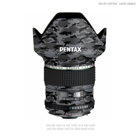 Dán Skin Ống Kính Pentax Pattern Camo Urban Xám | UVPT08