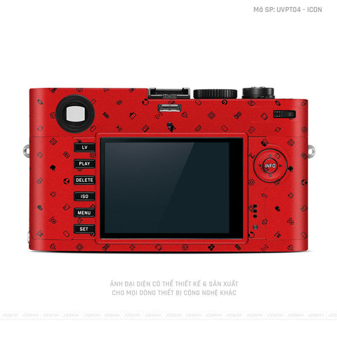 Dán Skin Máy Ảnh Leica Vân Nổi ICon Đỏ | UVPT04
