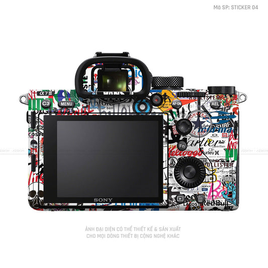 Dán Skin Máy Ảnh Sony Vân Nổi Sticker 04 | UVPT22