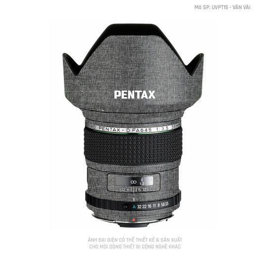 Dán Skin Ống Kính Pentax Vân Vải Xám | UVPT15