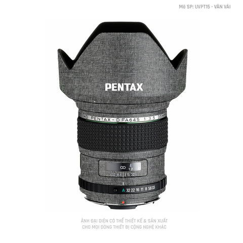 Dán Skin Ống Kính Pentax Vân Vải Xám | UVPT15