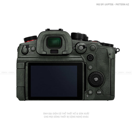 Dán Skin Máy Ảnh Lumix Vân Nổi Pattern AZ Xanh | UVPT06