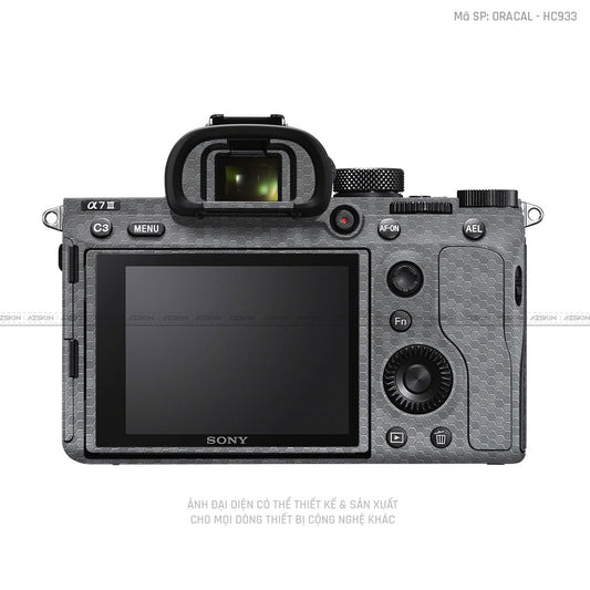Dán Skin Máy Ảnh Sony Vân Tổ Ong Xám | ORACAL - HC933