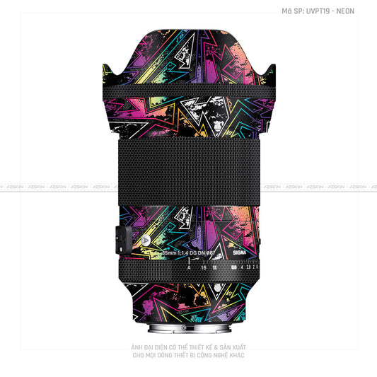 Dán Skin Ống Kính Sigma Vân Nổi NEON 04 | UVPT19
