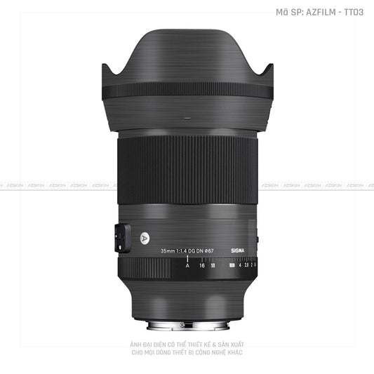 Dán Skin Ống Kính Sigma Vân Titan Xước Xám | AZFILM - TT03