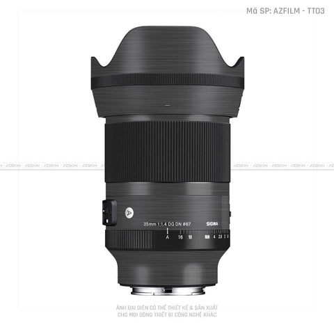 Dán Skin Ống Kính Sigma Vân Titan Xước Xám | AZFILM - TT03