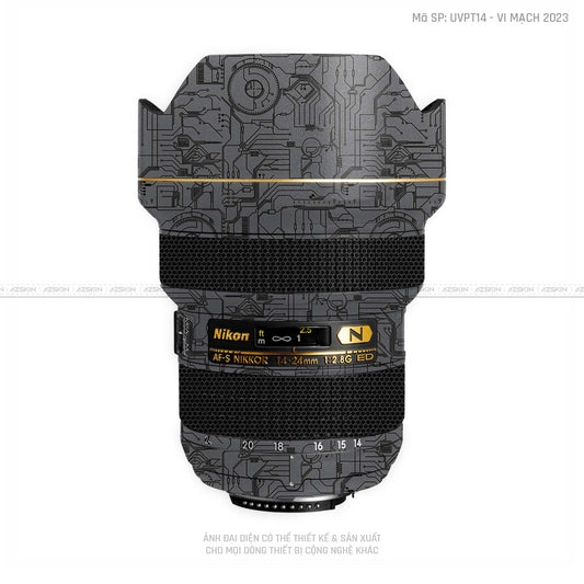 Dán Skin Ống Kính Nikon Vân Nổi Vi Mạch 2023 Xám | UVPT14