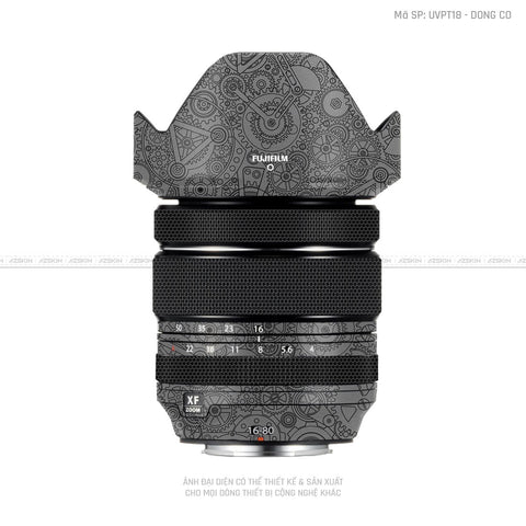 Dán Skin Ống Kính Fujifilm Vân Nổi Ironman Động Cơ Xám | UVPT18