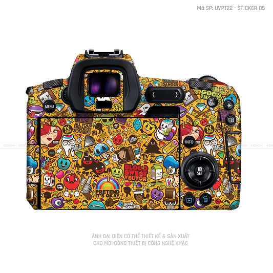 Dán Skin Máy Ảnh Canon Vân Nổi Sticker 05 | UVPT22