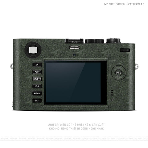 Dán Skin Máy Ảnh Leica Vân Pattern AZ Xanh | UVPT06