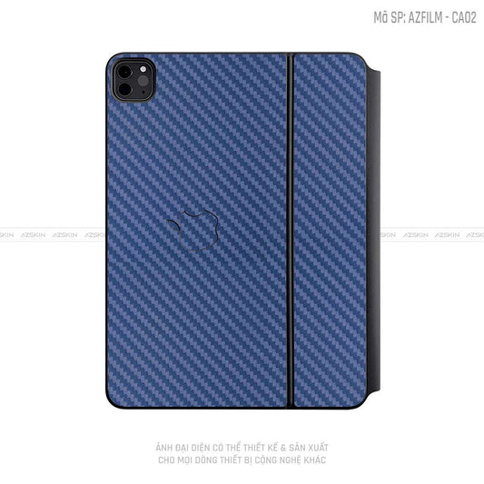 Dán Skin Magic Keyboard Vân Carbon Xanh | CA02