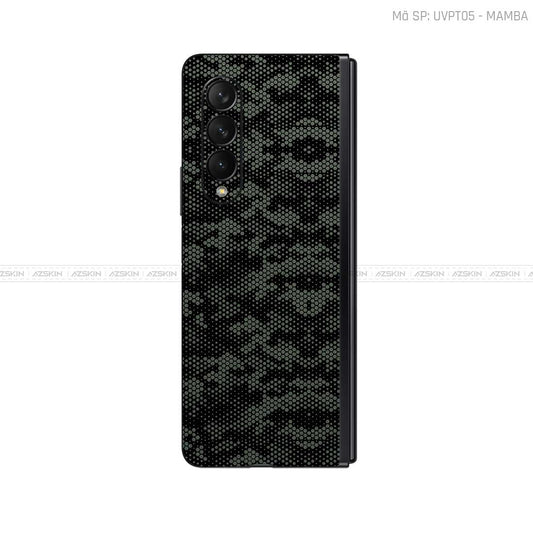 Dán Skin Galaxy Z Fold3 Vân Mamba Xanh | UVPT05