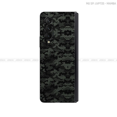 Dán Skin Galaxy Z Fold3 Vân Mamba Xanh | UVPT05