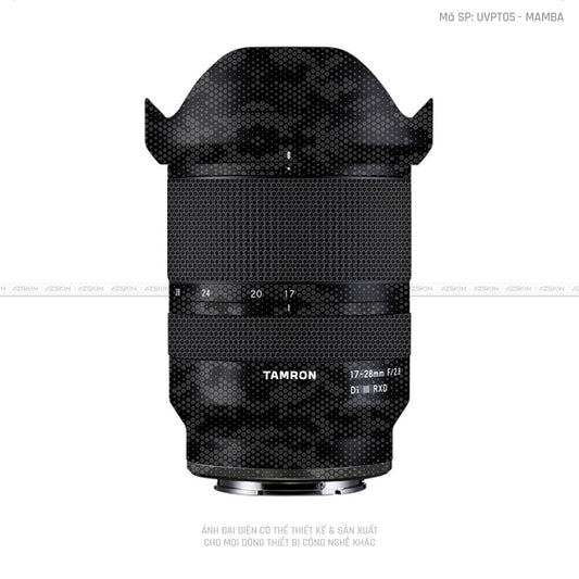 Dán Skin Ống Kính Tamron Vân Nổi Mamba Đen | UVPT05