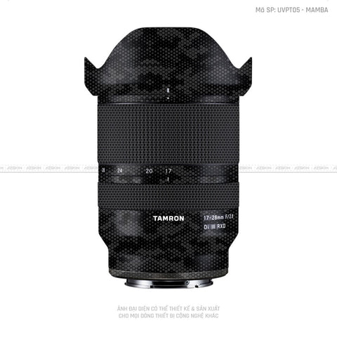 Dán Skin Ống Kính Tamron Vân Nổi Mamba Đen | UVPT05